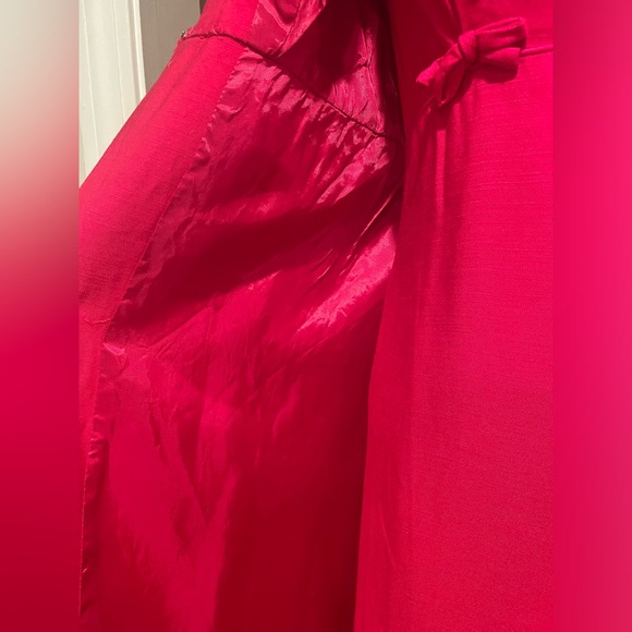 VTG 1960s Fuchsia Pink Wiggle Dress & Jacket Matching Set With Bow Miss Rubette - Picture 15 of 16